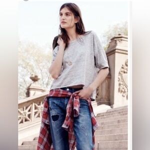 Madewell Cleanline Crop short sleeve sweatshirt